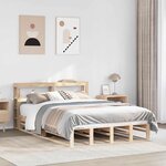 vidaXL Cadre de lit sans matelas 160x200 cm bois massif de pin