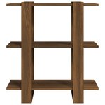 vidaXL Bibliothèque/Séparateur de pièce Chêne Marron 80x30x87 cm
