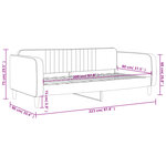 vidaXL Lit de repos sans matelas bleu 80x200 cm velours