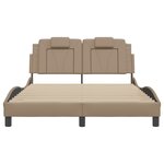 vidaXL Cadre de lit sans matelas cappuccino 120x200 cm similicuir