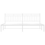 vidaXL Cadre de lit métal sans matelas et tête de lit blanc 200x200 cm