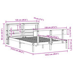 vidaXL Cadre de lit sans matelas 120x190 cm bois de pin massif