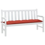 vidaXL Coussin de banc de jardin rouge mélangé 150x50x7 cm tissu