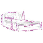 vidaXL Lit avec matelas cappuccino 120x200 cm similicuir