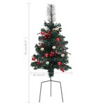 vidaXL Arbre de Noël artificiel pré-éclairé d'allée 2 Pièces 76 cm PVC