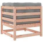 vidaXL Salon de jardin 6 Pièces et coussins bois massif sapin de douglas
