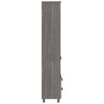 vidaXL Buffet HAMAR Gris clair 60x35x180 cm Bois de pin massif