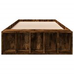 vidaXL Cadre de lit chêne fumé 90x190 cm bois d'ingénierie