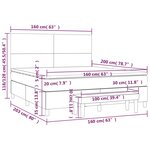 vidaXL Sommier à lattes de lit avec matelas Marron foncé 160x200 cm