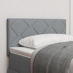 Tête de lit LED vidaXL Design blocs de diamant Gris clair 80 cm Tissu