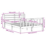 vidaXL Cadre de lit sans matelas 140x190 cm bois de pin massif