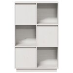 vidaXL Buffet haut Blanc 74x35x117 cm Bois massif de pin