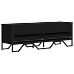vidaXL Meuble TV noir 122x34x41 cm bois d'ingénierie
