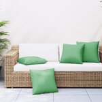 vidaXL Coussins de canapé lot de 4 vert 40x40 cm tissu