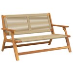 vidaXL Ensemble de chaises de jardin de 4 - Bois d'acacia beige
