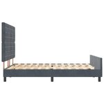 Cadre de lit vidaXL Gris foncé 140x200 cm Velours