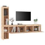 vidaXL Meubles TV 4 Pièces Bois massif de pin