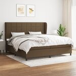 vidaXL Sommier à lattes de lit avec matelas Marron foncé 200x200 cm