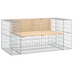 vidaXL Banc de jardin design gabion 143x71x65 5 cm bois massif de pin