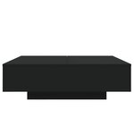 vidaXL Table basse avec lumières LED noir 100x100x31 cm