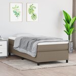 vidaXL Cadre de lit sans matelas taupe 80x200 cm tissu