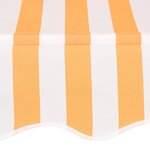 vidaXL Auvent rétractable manuel 150 cm Rayures oranges et blanches