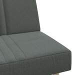 vidaXL Canapé-lit en forme de L gris foncé 255x140x70 cm tissu