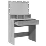 vidaXL Coiffeuse avec LED sonoma gris 80x41x134 5 cm