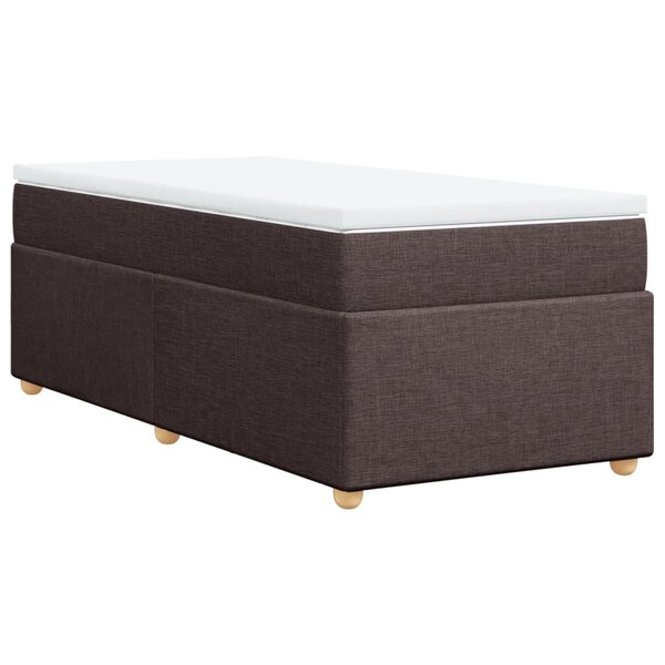 vidaXL Sommier à lattes de lit avec matelas Marron foncé 90x190 cm