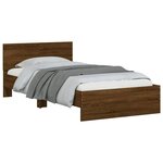 vidaXL Cadre de lit sans matelas avec tête de lit 100x200 cm