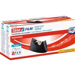 Dévidoir tesafilm Easy Cut Curve Noir avec Rouleau Transparent 10mx19mm x 3 TESA