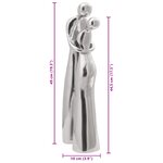 vidaXL Sculpture Argent 10x16x49 cm Aluminium