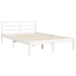 vidaXL Cadre de lit sans matelas blanc bois massif