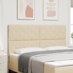 vidaXL Tête de lit design blocs en diamant crème 180 cm tissu