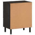 vidaXL Table de chevet noir 50x33x60 cm bois de manguier massif