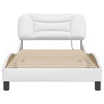 vidaXL Cadre de lit avec LED sans matelas blanc 100x200 cm