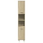 vidaXL Armoire de salle de bain chêne sonoma 30 5x30x179 cm