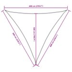 vidaXL Voile de parasol tissu oxford triangulaire 6x6x6 m bleu