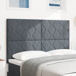Tête de lit LED vidaXL design blocs diamants gris foncé 160 cm velours