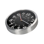 Q-connect horloge murale - Métallique - Diamètre 25 cm - Chrome