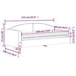 vidaXL Lit de jour avec matelas gris clair 90x190 cm tissu