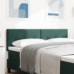Cabeza de cama vidaXL Boutons Capitonnés Vert Foncé 140 cm Velours