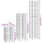vidaXL 6 gabions en fil galvanisé