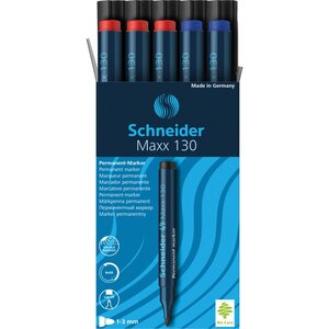 Boîte 10 Marqueur permanent Maxx 130 assorti SCHNEIDER