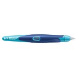 Stylo plume - EASYbirdy - Stylo ergonomique rechargeable - Bleu/Azur - Gaucher STABILO