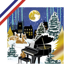 Carte tri-volet la musique de la forêt