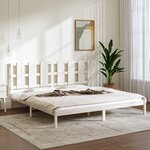 vidaXL Cadre de lit sans matelas blanc 200x200 cm bois massif de pin