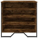 vidaXL Armoire à chaussures chêne fumé 80x38x78 cm bois d'ingénierie