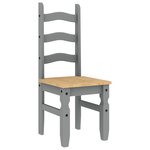 vidaXL Chaises à manger lot de 2 Corona gris bois massif de pin