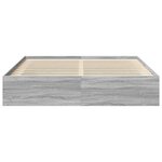 vidaXL Cadre de lit sans matelas sonoma gris 180x200 cm